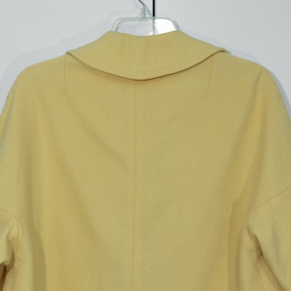 Bataldi Butter Yellow Wool Swing Coat Lambswool Vintage 60s Petit Spun Short - Picture 10 of 16